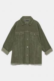 OVERSIZED CORDUROY OVERSHIRT WITH POCKETS at Zara